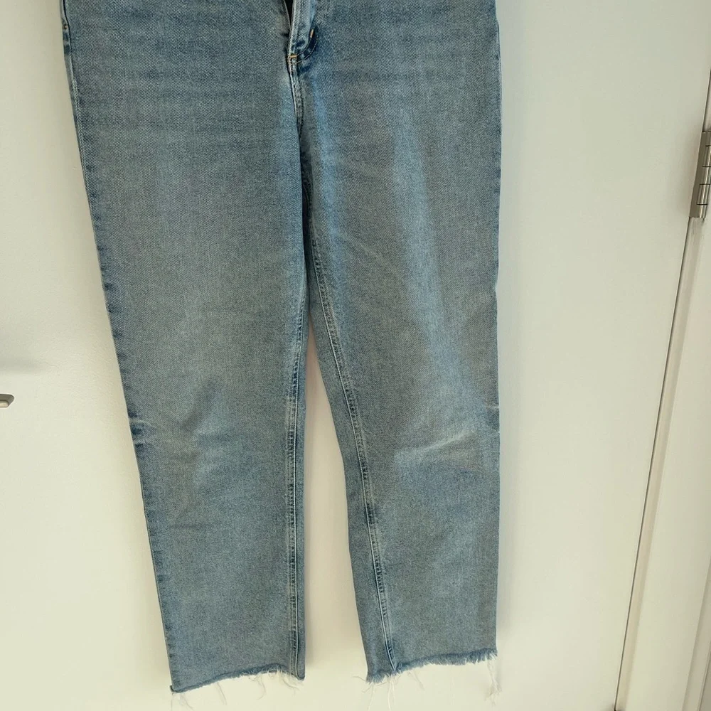 Citizen of Humanity Blue Denim Jeans Straight Leg Raw Hem